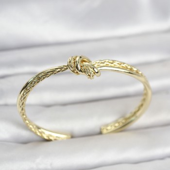 Gold Renk Düğüm Model Pirinç Kadın Bileklik