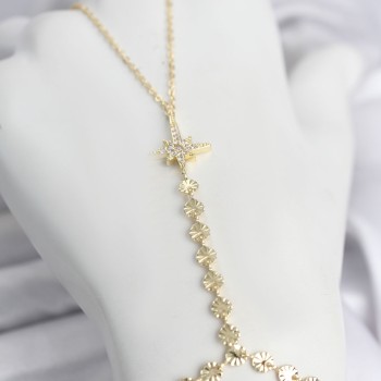 Gold Renk Pirinç Kutup Yıldızı Zirkon Taşlı Şahmeran