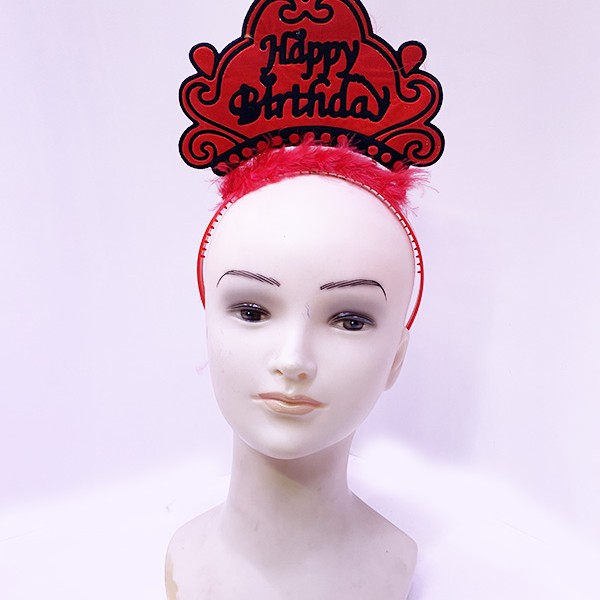 Happy Birthday Neon Kırmızı Doğum Günü Tacı