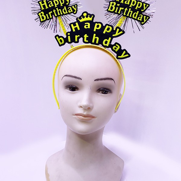 Happy Birthday Neon Sarı Tacı