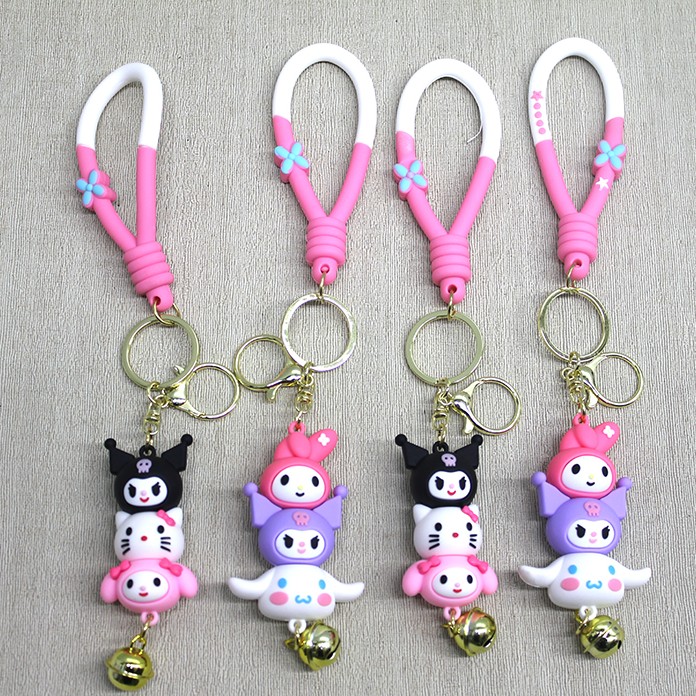Hello Kitty Ve Arkadaşları Silikon Anahtarlık 
