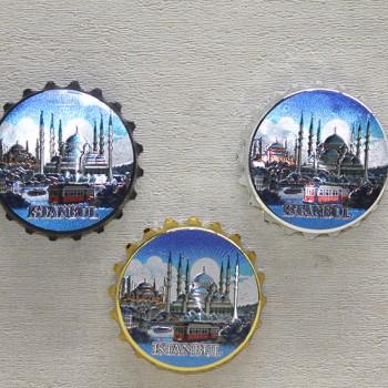 İstanbul Temalı Gazoz Kapağı Magnet - Model 3