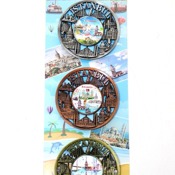 İstanbul Temalı Metal Magnet 3'lü Set Model 1