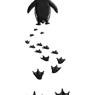 Kadın 3 İplik Pamuklu Kapüşonlu Hoodie Sweatshirt Nihilist Penguen Baskılı - Beyaz