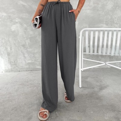 Kadın Ayrobin Oversize Kadın Pantolon - Füme