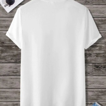 Kadın Baskılı Oversize  kısa kol T-Shirt - Beyaz