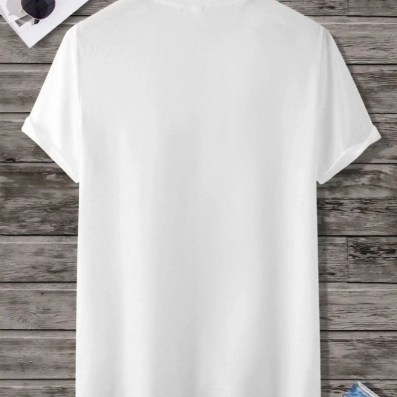 Kadın Baskılı Oversize  kısa kol T-Shirt - Beyaz