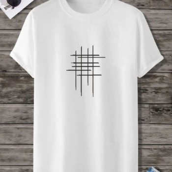 Kadın Baskılı Oversize  kısa kol T-Shirt - Beyaz