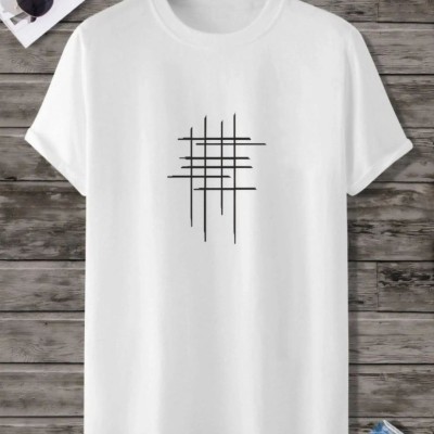 Kadın Baskılı Oversize  kısa kol T-Shirt - Beyaz