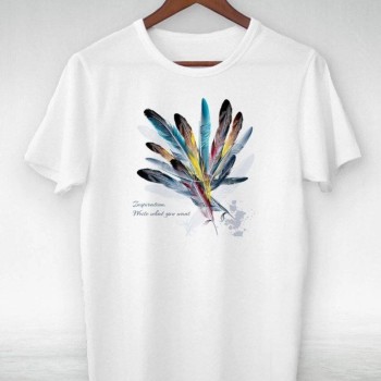 Kadın Baskılı T-Shirt Kısa Kol Bisiklet Yaka Oversize Rahat Kalıp Tişört - Beyaz