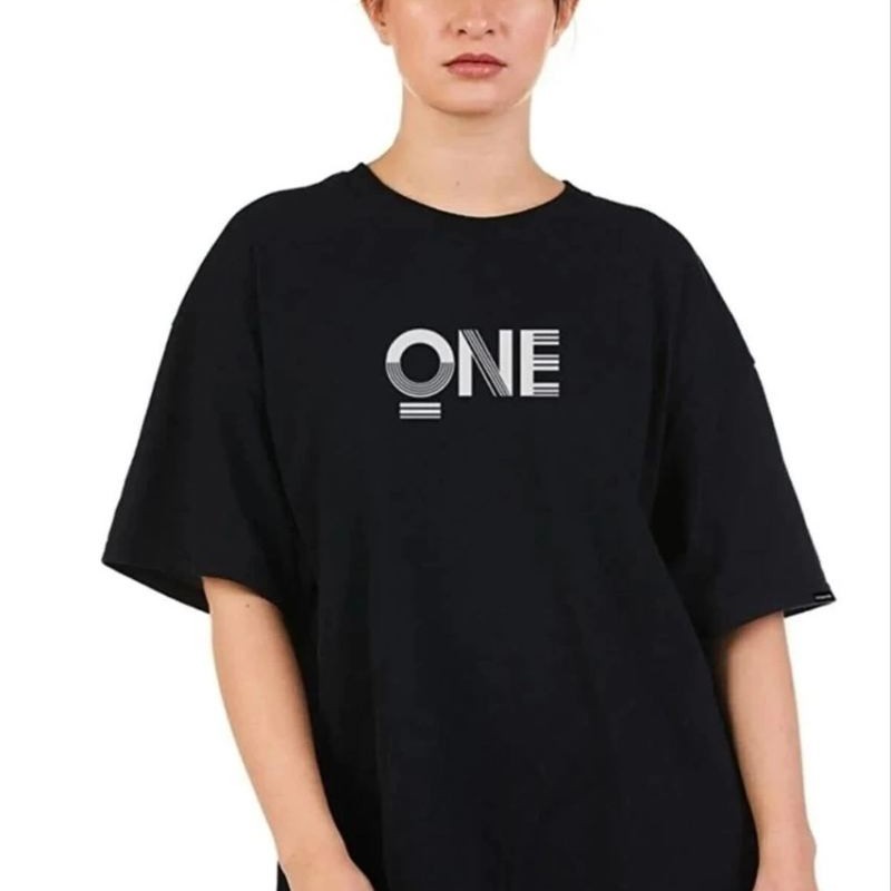 Kadın Baskılı T-Shirt Kısa Kol Bisiklet Yaka Oversize Rahat Kalıp Tişört - Siyah