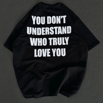Kadın Baskılı T-Shirt Kısa Kol Bisiklet Yaka Regular Fit Rahat Kalıp Günlük Tişört  - Siyah