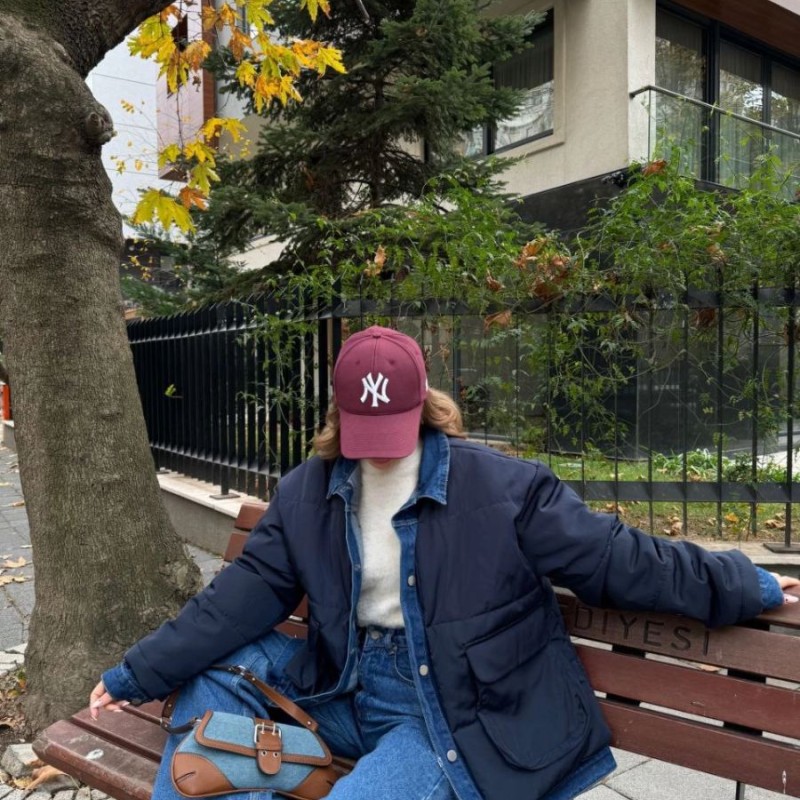 Kadın Jeans Detaylı Cıtcıtlı Ceket Mont - Lacivert