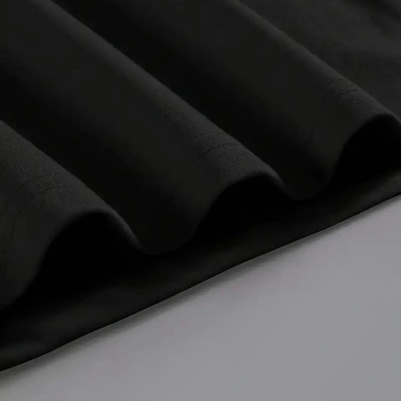 Kadın Kahve Desen Baskılı Tişört Kısa Kol Bisiklet Yaka Oversize T-Shirt - Siyah