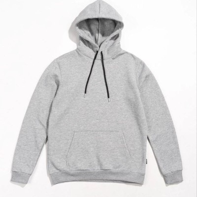 Kadın Kapüşonlu Kanguru Cepli 3 İplik Pamuklu Oversize Hoodie Sweatshirt -  Gri