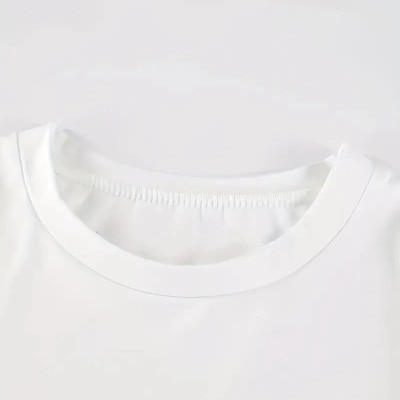 Kadın Kısa Kol Yazlık Tişört Bisiklet Yaka Baskılı Oversize T-Shirt - Beyaz