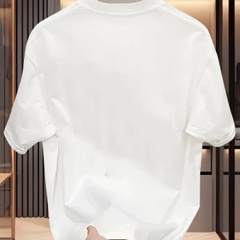 Kadın Kısa Kol Yazlık Tişört Bisiklet Yaka Baskılı Oversize T-Shirt - Beyaz