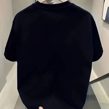 Kadın Kısa Kol Yazlık Tişört Bisiklet Yaka Baskılı Oversize T-Shirt - Siyah