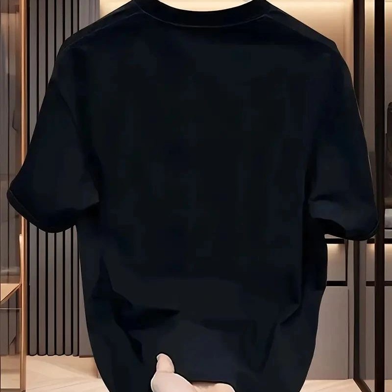 Kadın Kısa Kol Yazlık Tişört Bisiklet Yaka Baskılı Oversize T-Shirt - Siyah