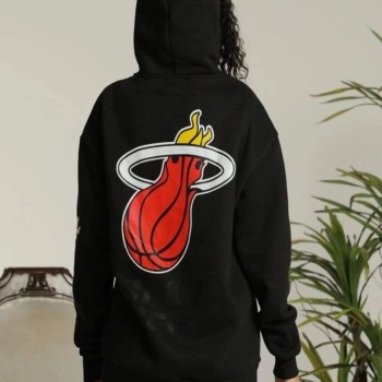 Kadın Oversize Kapüşonlu Cepli Baskılı 3 İplik Pamuklu Hoodie Sweatshirt - Siyah