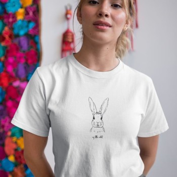 Kadın Özel Baskılı Modern Fit %100 Pamuk Bisiklet Yaka T-Shirt