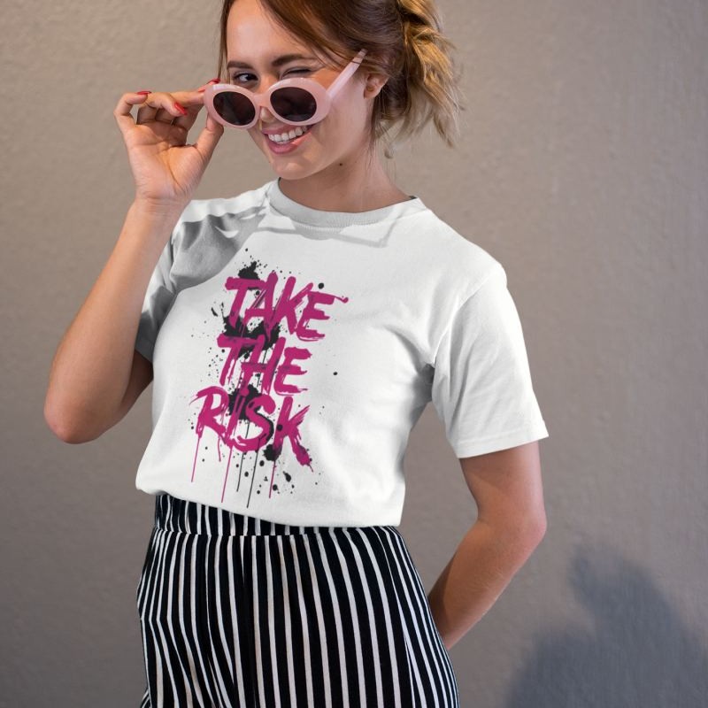 KADIN Özel Baskılı Modern Fit %100 Pamuk Bisiklet Yaka T-Shirt