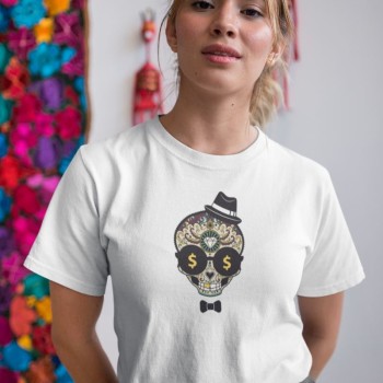 Kadın Özel Baskılı Modern Fit %100 Pamuk Bisiklet Yaka T-Shirt