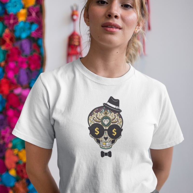 Kadın Özel Baskılı Modern Fit %100 Pamuk Bisiklet Yaka T-Shirt