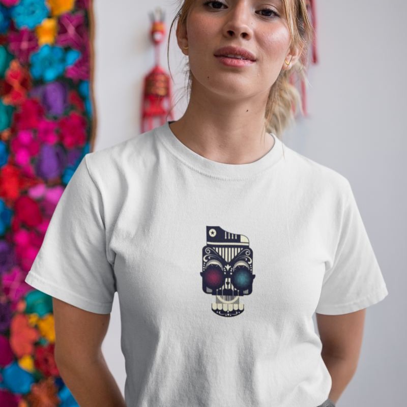 Kadın Özel Baskılı Modern Fit %100 Pamuk Bisiklet Yaka T-Shirt
