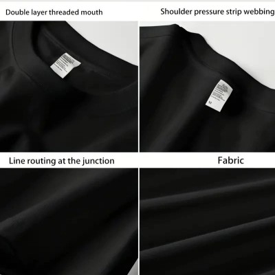 Kadın T-Shirt Bisiklet Yaka Kısa kol Baskılı Tişört - Siyah