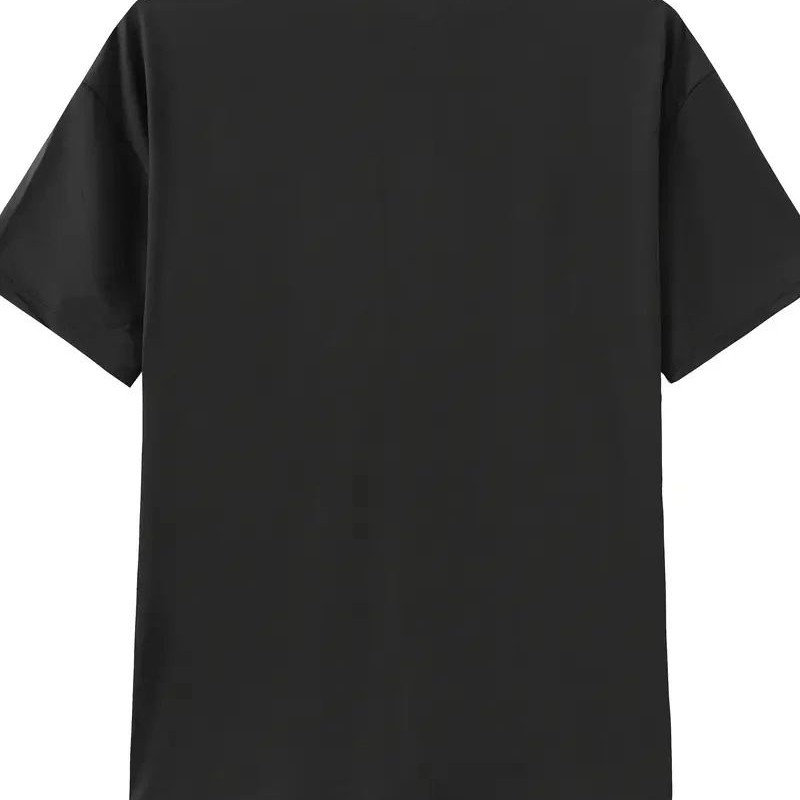 Kadın T-shirt Bisiklet Yaka Oversize Kısa Kollu Tişört - Siyah