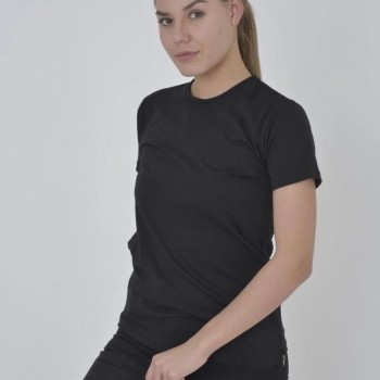 Kadın Yanlardan Fermuarlı T-Shirt Kısa Kol Bisiklet Yaka Slimfit Tişört  - Siyah