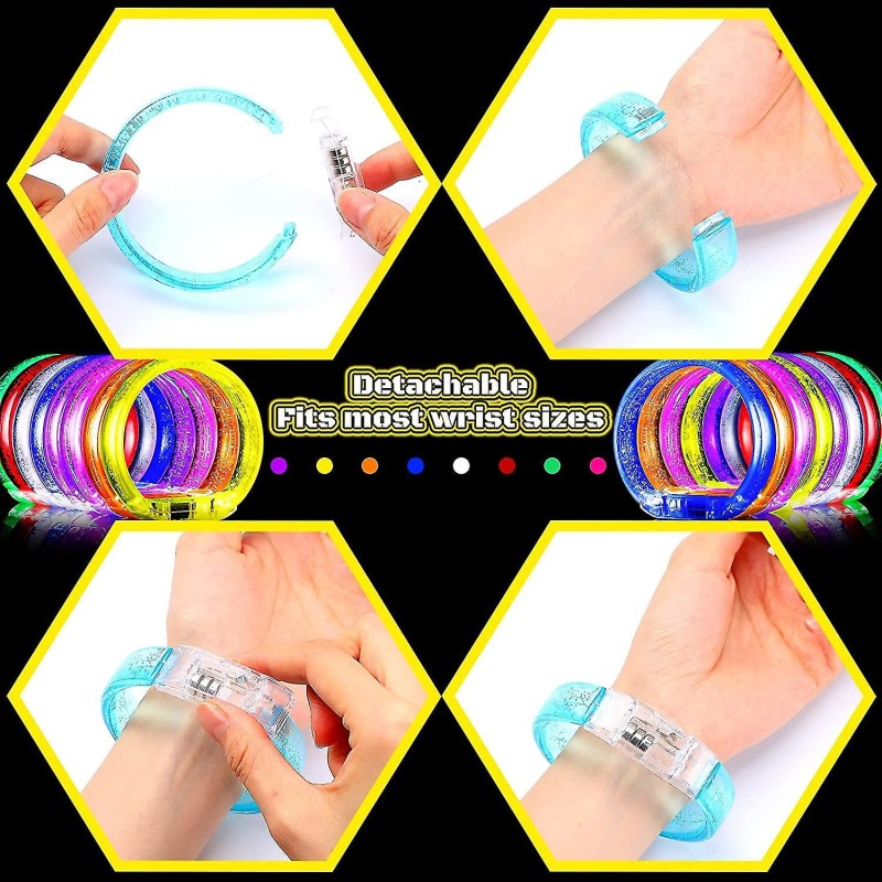 LED Işıklı Pilli Bileklik 