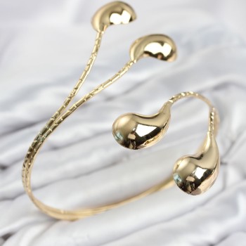 Pazu Bileklik Gold Renk Pirinç Damla Model