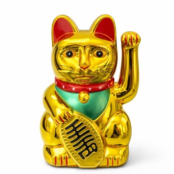 Pilli Sallanan Şans Kedisi - Maneki Neko 