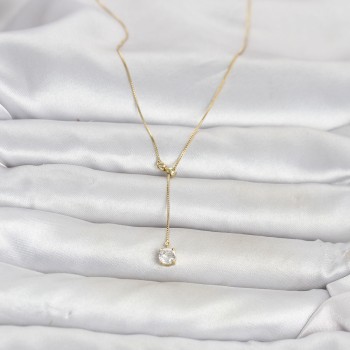 Pirinç Gold Renk Asansörlü Model Kadın Kolye
