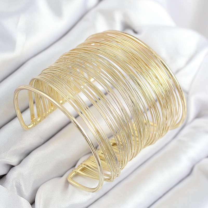 Pirinç Tel Sarma Model Gold Renk Kadın Bileklilk