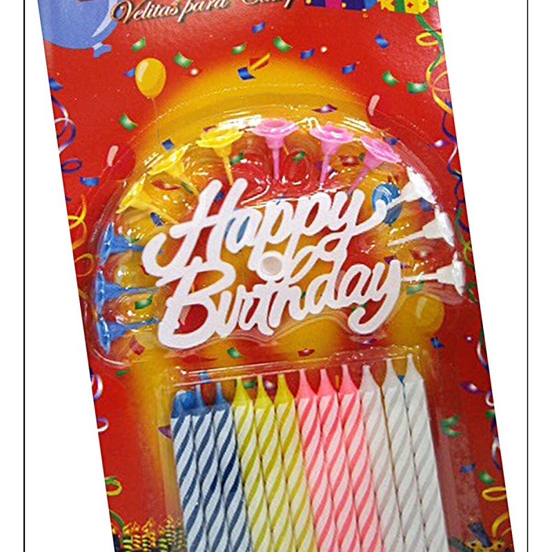 Rengarenk Happy Birthday Doğum Günü Mumları