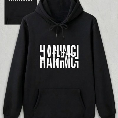 Sevgililer Günü Hanımcı Hediye Baskılı Oversize Kapüşonlu Sweatshirt - Siya