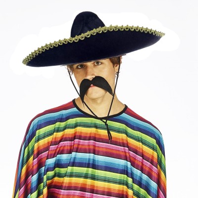 Sombrero Meksika Şapkası Altın Şeritli Yetişkin Boy 