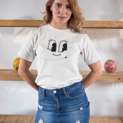 Unisex Erkek/Kadın Özel Baskılı Modern Fit %100 Pamuk Bisiklet Yaka T-Shirt