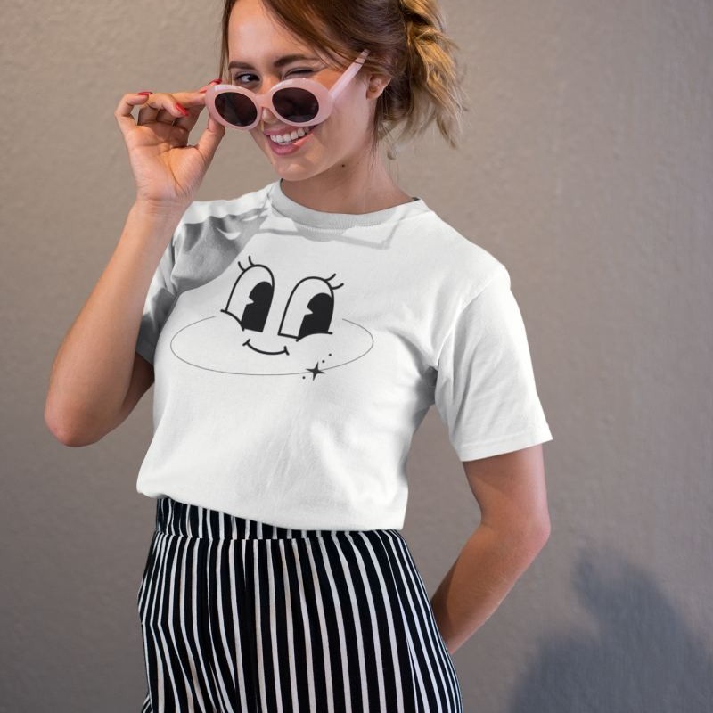 Unisex Erkek/Kadın Özel Baskılı Modern Fit %100 Pamuk Bisiklet Yaka T-Shirt
