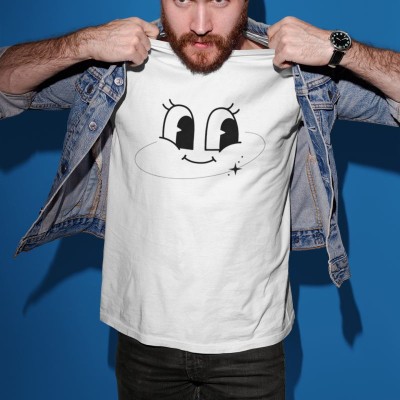 Unisex Erkek/Kadın Özel Baskılı Modern Fit %100 Pamuk Bisiklet Yaka T-Shirt