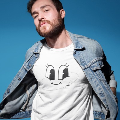Unisex Erkek/Kadın Özel Baskılı Modern Fit %100 Pamuk Bisiklet Yaka T-Shirt