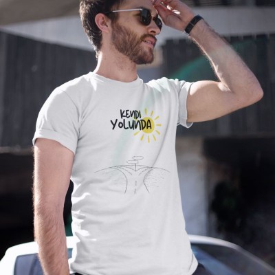 Unisex Erkek/Kadın Özel Baskılı Modern Fit %100 Pamuk Bisiklet Yaka T-Shirt