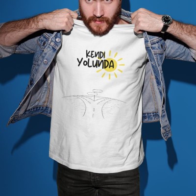 Unisex Erkek/Kadın Özel Baskılı Modern Fit %100 Pamuk Bisiklet Yaka T-Shirt