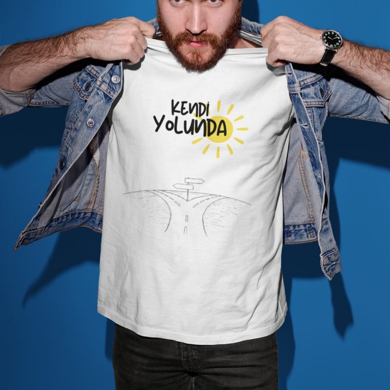 Unisex Erkek/Kadın Özel Baskılı Modern Fit %100 Pamuk Bisiklet Yaka T-Shirt