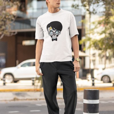 Unisex Erkek/Kadın Özel Baskılı Modern Fit %100 Pamuk Bisiklet Yaka T-Shirt
