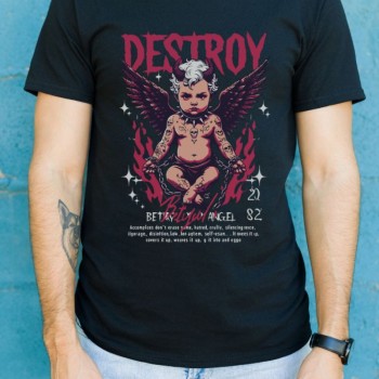 Unisex Oversize 24/1 Penye DTF Baskılı Tişört - DTF106