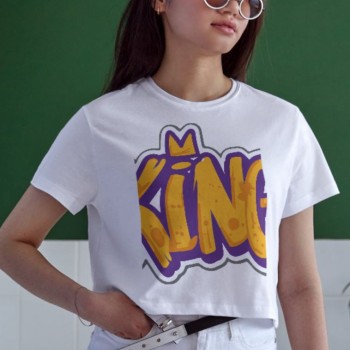 Unisex Oversize 24/1 Penye DTF Baskılı Tişört - DTF111